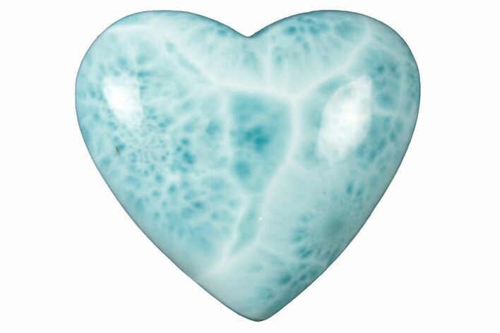 Polished Heart-Shaped Larimar Cabochon - Dominican Republic #315158